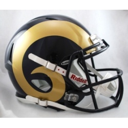 Los Angeles Rams Helmet Riddell Authentic Full Size Speed Style 2000-2016 Throwback Special Order