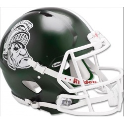 Michigan State Spartans Helmet Riddell Authentic Full Size Speed Style Gruff Sparty Design Special Order