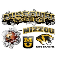 Missouri Tigers Decal Wallcrasher Multi Logo 3 Foot