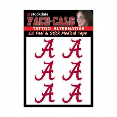 Alabama Crimson Tide Tattoo Face Cals