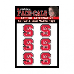 North Carolina State Wolfpack Tattoo Face Cals Special Order