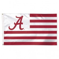 Alabama Crimson Tide Flag 3x5 Deluxe Style Stars and Stripes Design - Special Order