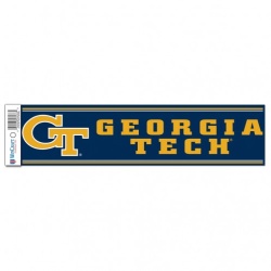 Georgia Tech Yellow Jackets Decal 3x12 Bumper Strip Style - Special Order