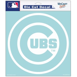 Chicago Cubs Decal 8x8 Die Cut White