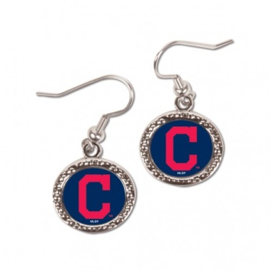 Cleveland Indians Earrings Round Design - Special Order