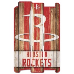 Houston Rockets Sign 11x17 Wood Fence Style - Special Order