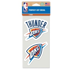 Oklahoma City Thunder Set of 2 Die Cut Decals - Special Order