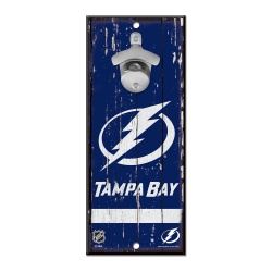 Tampa Bay Lightning Sign Wood 5x11 Bottle Opener - Special Order