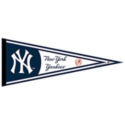 New York Yankees Pennant 12x30 Pinstripes Design - Special Order