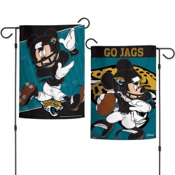 Jacksonville Jaguars Flag 12x18 Garden Style 2 Sided Disney - Special Order