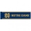 Notre Dame Fighting Irish Decal 3x12 Bumper Strip Style ND Design - Special Order