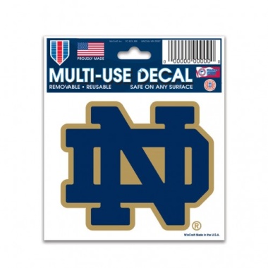 Notre Dame Fighting Irish Decal 3x4 Multi Use