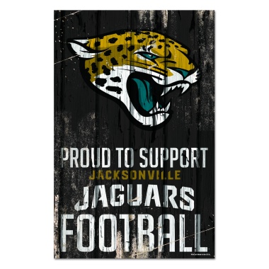 Jacksonville Jaguars Sign 11x17 Wood Proud to Support Design