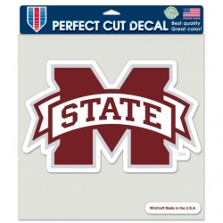 Mississippi State Bulldogs Decal 8x8 Die Cut Color