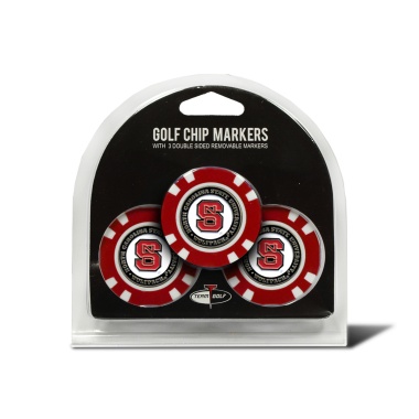 North Carolina State Wolfpack Golf Chip with Marker 3 Pack - Special Order