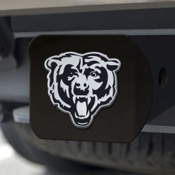 Chicago Bears Hitch Cover Chrome Emblem on Black - Special Order