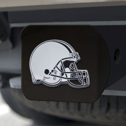 Cleveland Browns Hitch Cover Chrome Emblem on Black - Special Order