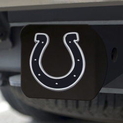 Indianapolis Colts Hitch Cover Chrome Emblem on Black - Special Order