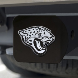 Jacksonville Jaguars Hitch Cover Chrome Emblem on Black - Special Order