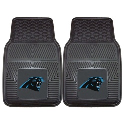 Carolina Panthers Car Mats Heavy Duty 2 Piece Vinyl