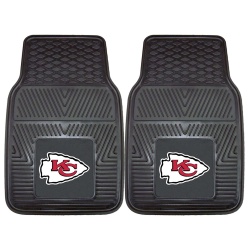 Kansas City Chiefs Car Mats Heavy Duty 2 Piece Vinyl