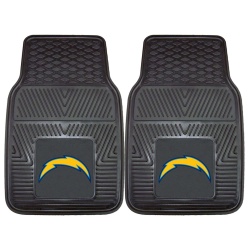 Los Angeles Chargers Car Mats Heavy Duty 2 Piece Vinyl