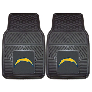 Los Angeles Chargers Car Mats Heavy Duty 2 Piece Vinyl