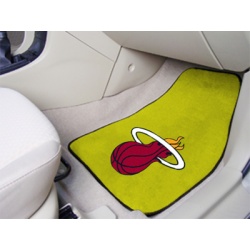 Miami Heat Car Mats Printed Carpet 2 Piece Set - Special Order