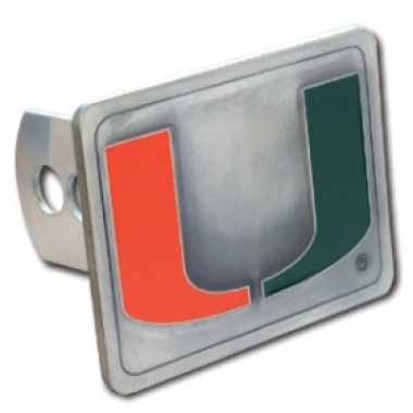 Miami Hurricanes Trailer Hitch Cover