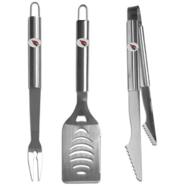 Arizona Cardinals Utensil Set Grilling BBQ Stainless Steel 3 Piece