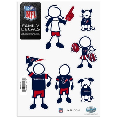 Houston Texans Decal 5x7 Family Sheet