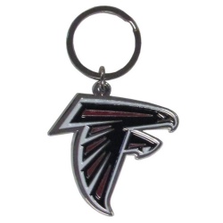 Atlanta Falcons Chrome Logo Cut Keychain