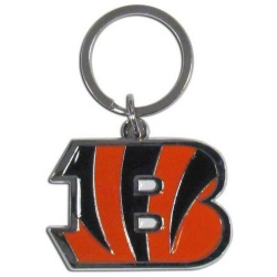 Cincinnati Bengals Chrome Logo Cut Keychain