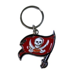 Tampa Bay Buccaneers Chrome Logo Cut Keychain