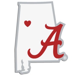 Alabama Crimson Tide Decal Home State Pride Style