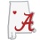 Alabama Crimson Tide Decal Home State Pride Style