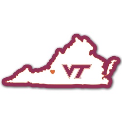 Virginia Tech Hokies Decal Home State Pride Style - Special Order