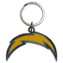 Los Angeles Chargers Keychain Logo Cut Style Chrome