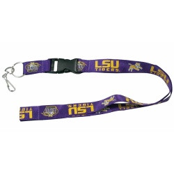 LSU Tigers Lanyard - Breakaway with Key Ring