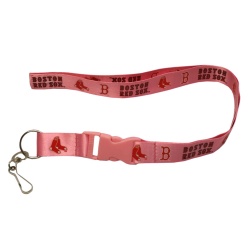 Boston Red Sox Lanyard - Breakaway with Key Ring - Pink - Special Order