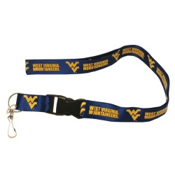 West Virginia Mountaineers Lanyard - Breakaway with Key Ring - Special Order