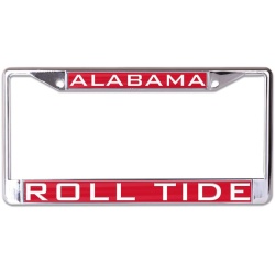 Alabama Crimson Tide License Plate Frame Inlaid Style Roll Tide Design - Special Order