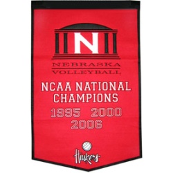 Nebraska Cornhuskers Banner 24x36 Wool Dynasty Volleyball