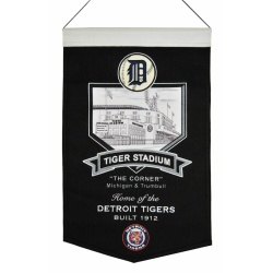 Detroit Tigers Banner 15x24 Wool Stadium Tiger Stadium