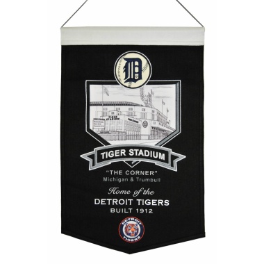 Detroit Tigers Banner 15x24 Wool Stadium Tiger Stadium