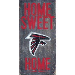 Atlanta Falcons Wood Sign - Home Sweet Home 6x12