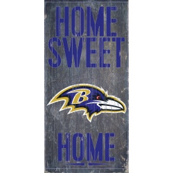 Baltimore Ravens Wood Sign - Home Sweet Home 6x12