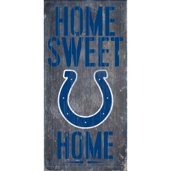 Indianapolis Colts Wood Sign - Home Sweet Home 6x12