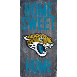 Jacksonville Jaguars Wood Sign - Home Sweet Home 6x12