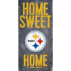 Pittsburgh Steelers Wood Sign - Home Sweet Home 6x12